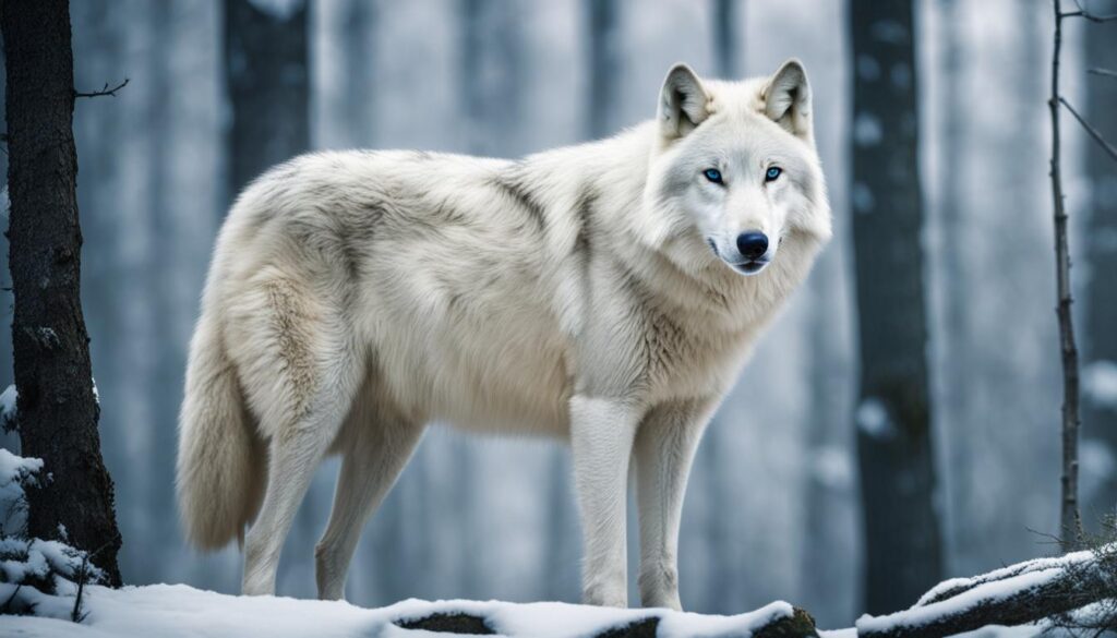 lobo blanco como símbolo de fuerza interior